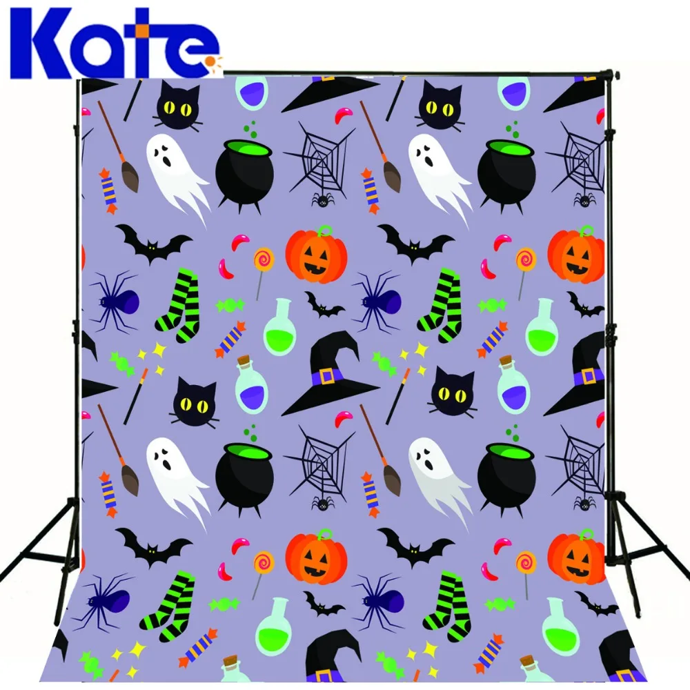 

Kate Photography Backdrops Halloween Photography Background For Party Pumpkin Backdrop Bat Ghost Spider Photo Background