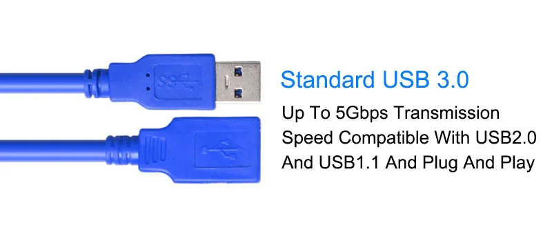 Высокая Скорость USB3.0 кабель-удлинитель для мужского и женского пола соединитель кабеля для передачи данных для портативных ПК принтер жесткого диска
