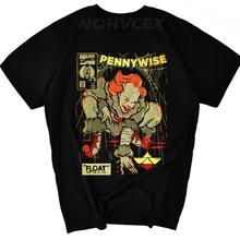 Pennywise танцующий Клоун Футболка это фильм Ретро Винтаж ужас культ белый стиль Harajuku забавные мужские футболки Стивен Кинг