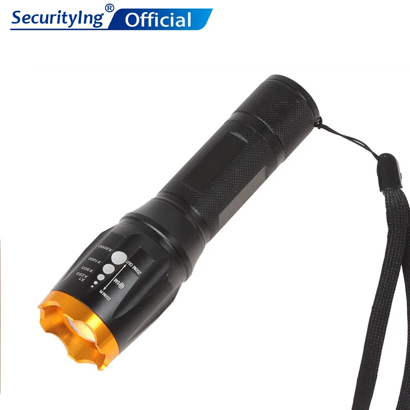 

SecurityIng Extendible 3 Core 850NM Zoomable Infrared Night Vision LED Flashlight Portable Lights with Golden Flower Head