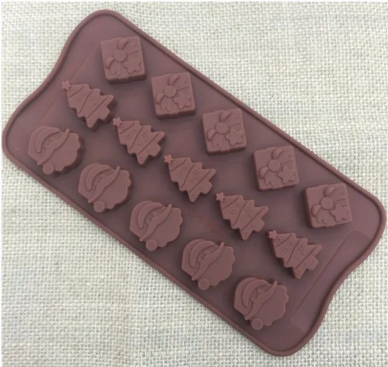 

Christmas decorations Christmas tree chocolate Party DIY fondant baking cooking cake decorating tools silicone molds 20%off