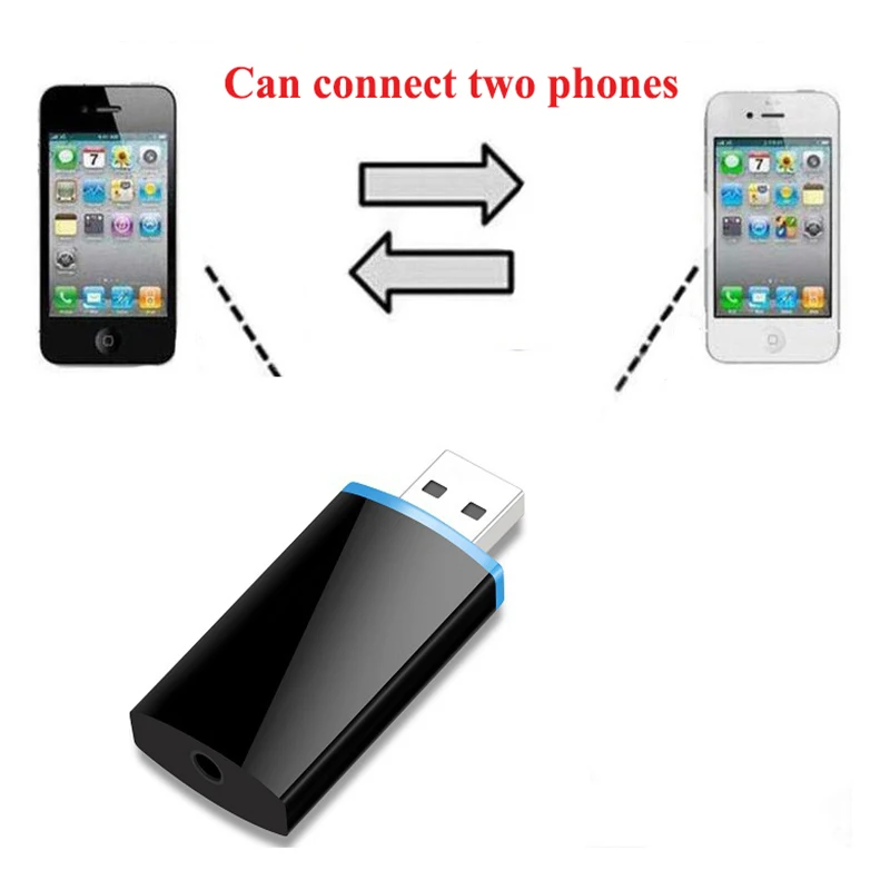2.4 MHz Car Bluetooth handsfree kit Aux bluetooth adapter With lines Usb 3.5 mm Car bluetooth