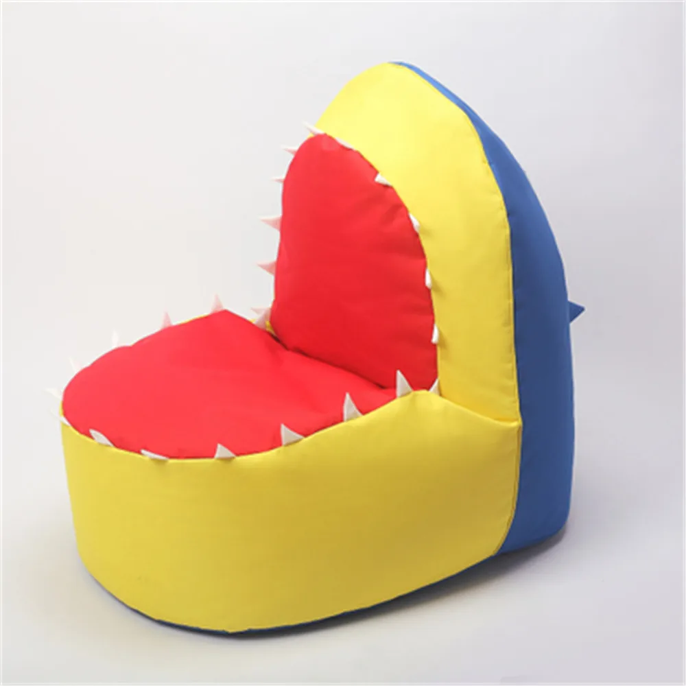 Fancytrader Pop Anime Bite Shark Mini Sofa Toys Particle Stuffing Animals Big Mouth Shark Doll Beanbag for Kids7