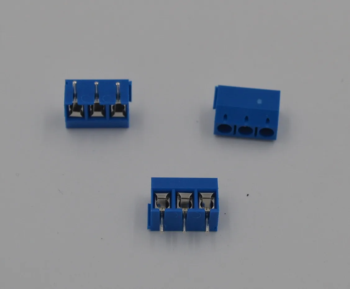 100 шт. 3-контактный винт синий клеммный блок PCB коннектор 5 мм шаг # | Обустройство