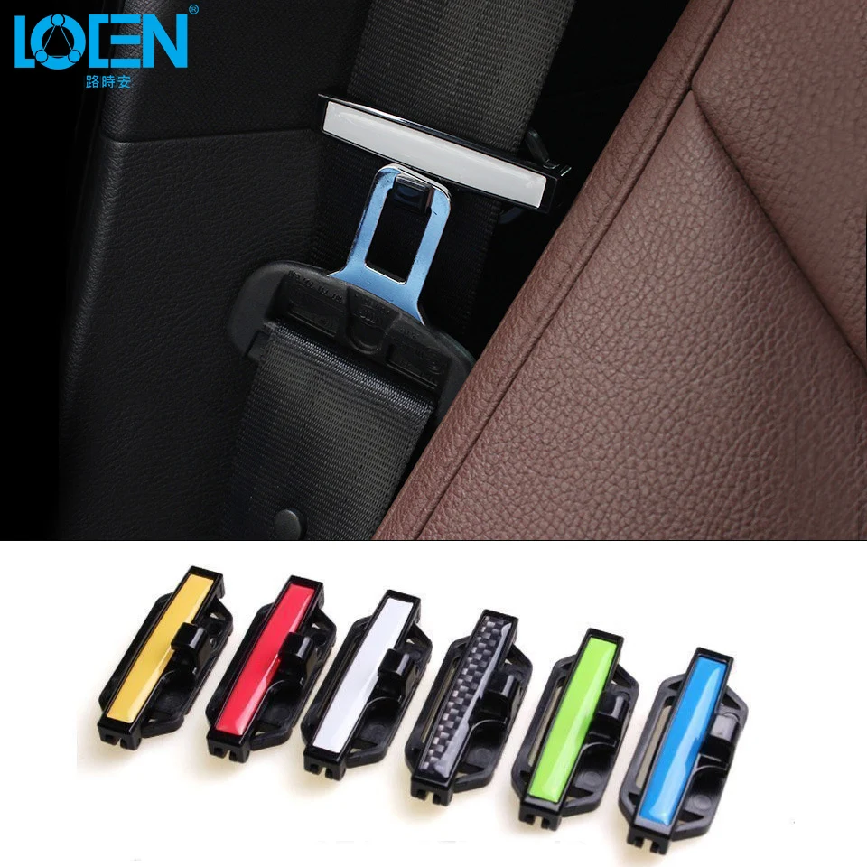 2pcs Multicolor Abs Plastic Car Vehicle Seat Belts Clips Safety