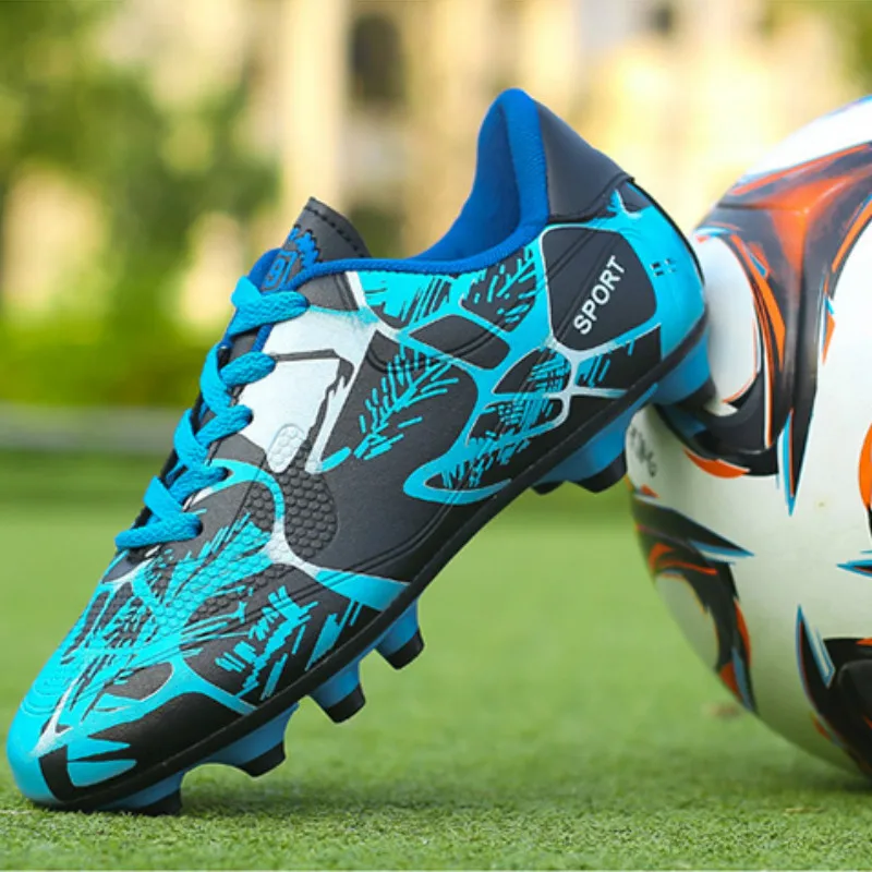 

kids sneakers Fall 2018 New Leather Long Nails and Crushed Nails Football Shoes Outdoor Slip-proof and Portable Training Shoes