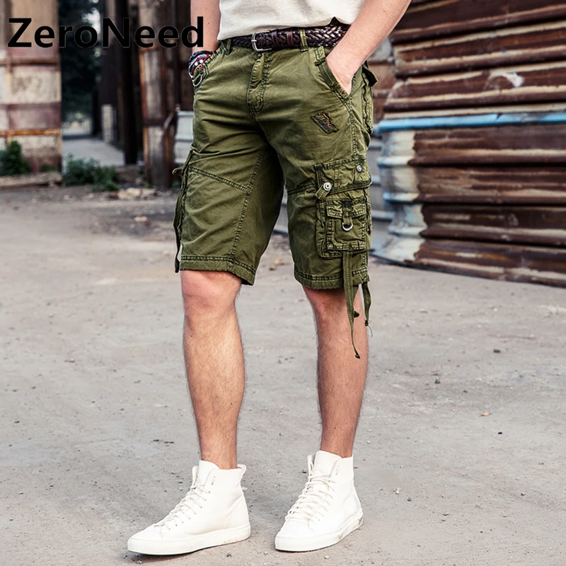 

Cargo Shorts Mens 2017 New Summer Cotton Shorts Men Casual Knee Length Plus Size Comfortable Fashion Brand Short Masculina 146