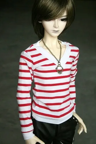 

[wamami] 06# Red Stripe T-Shirt/Outfit 1/4 MSD 1/3 SD DZ AOD SD17 DZ70 70cm BJD Dollfie