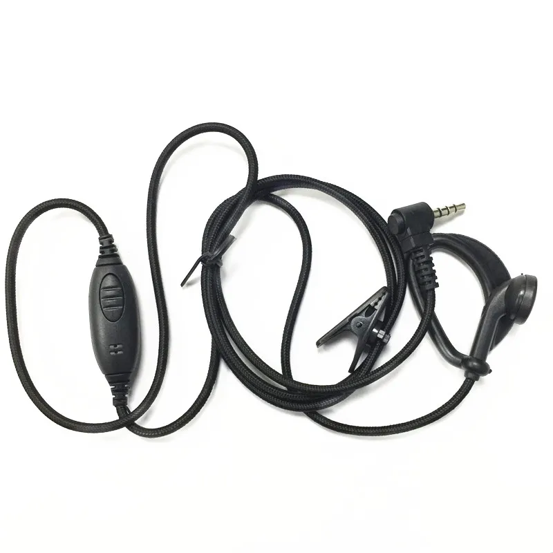 5 шт. черный плетеный провод наушники для baofeng BF888S UV5R BF666S UV6R для kenwood TK3107 TK3207 TK3307 TK378 радио