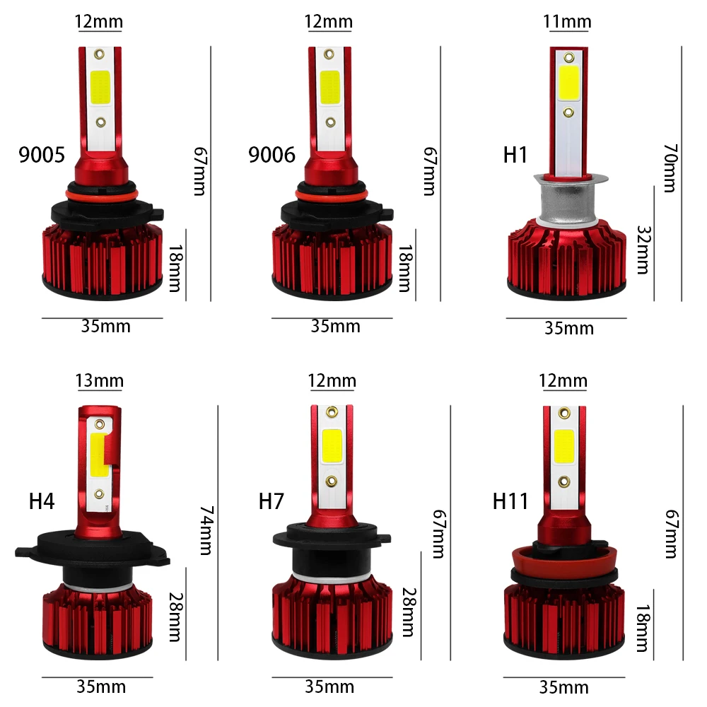 Roadsun Spotlight светодиодный H4 8000Lm автомобиля света COB Чип Авто Лампа H1 H8 фары 9005 HB3 6000 K 9006 HB4 H11 H7 светодиодный Лампа 12 V 80 Вт