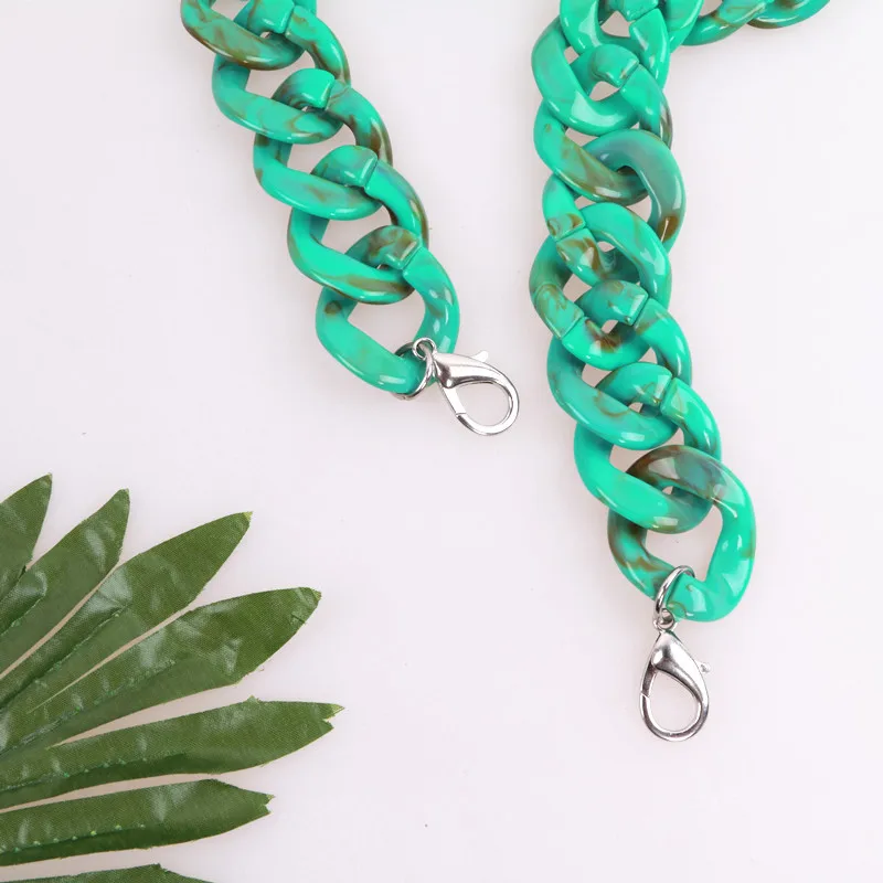 Caker Brand Women Colorful Acrylic Chain Bags Accessory Bags Belts Colorful Chain Wholesale