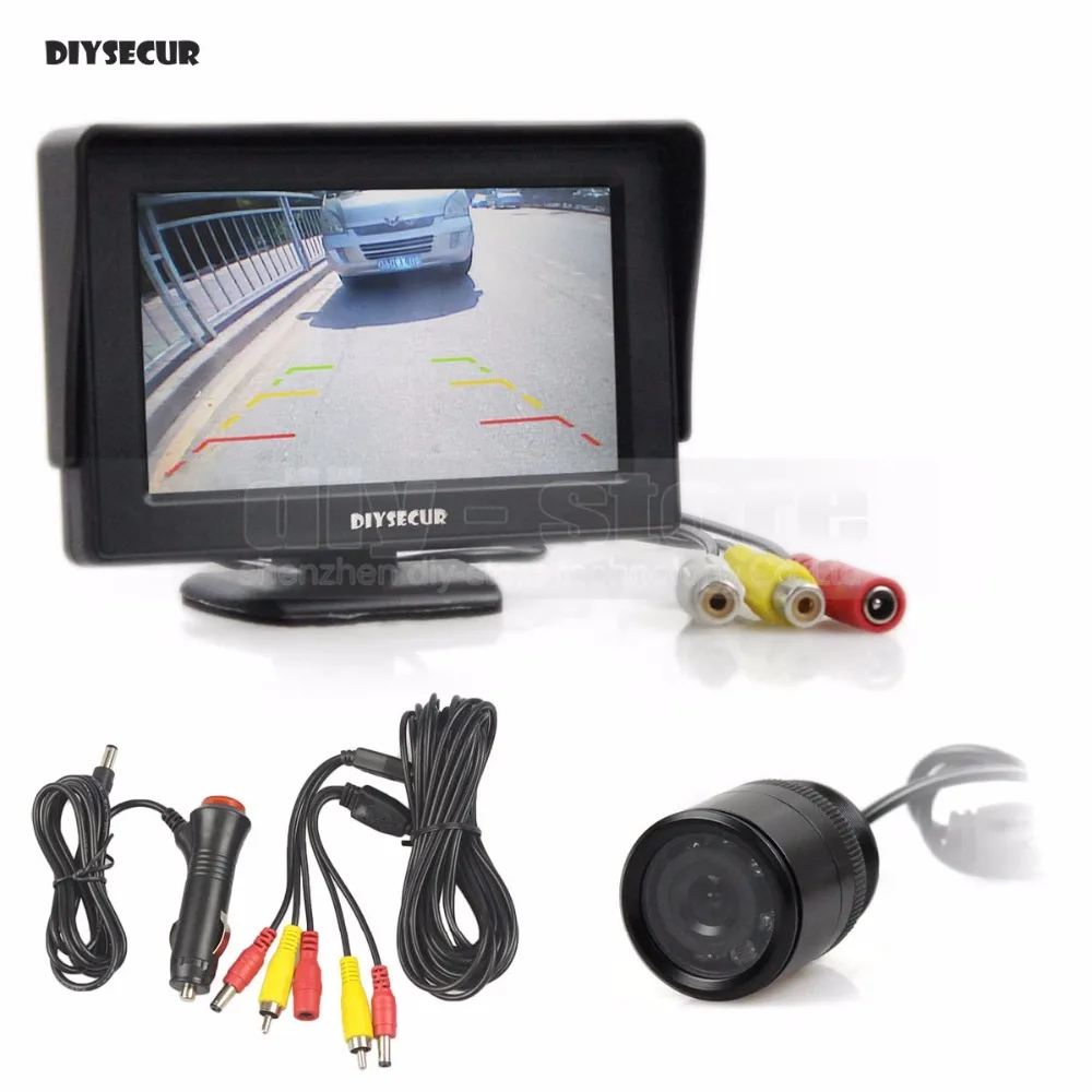 

DIYSECUR IR Night Vision Waterproof Rear View Backup Car Camera Parking Camera + 4.3 inch LCD Display Car Monitor Parking System