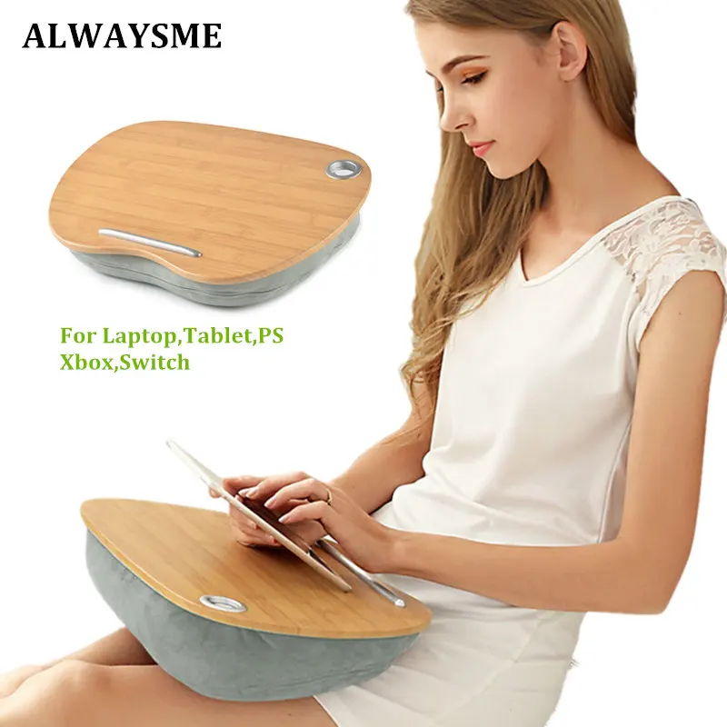 

ALWAYSME Lap Desk Multi-Function Knee Desk For Laptop Macbook iPad Tablet Laptop Phone Book Portable Hand Pilliow Knee Cushion