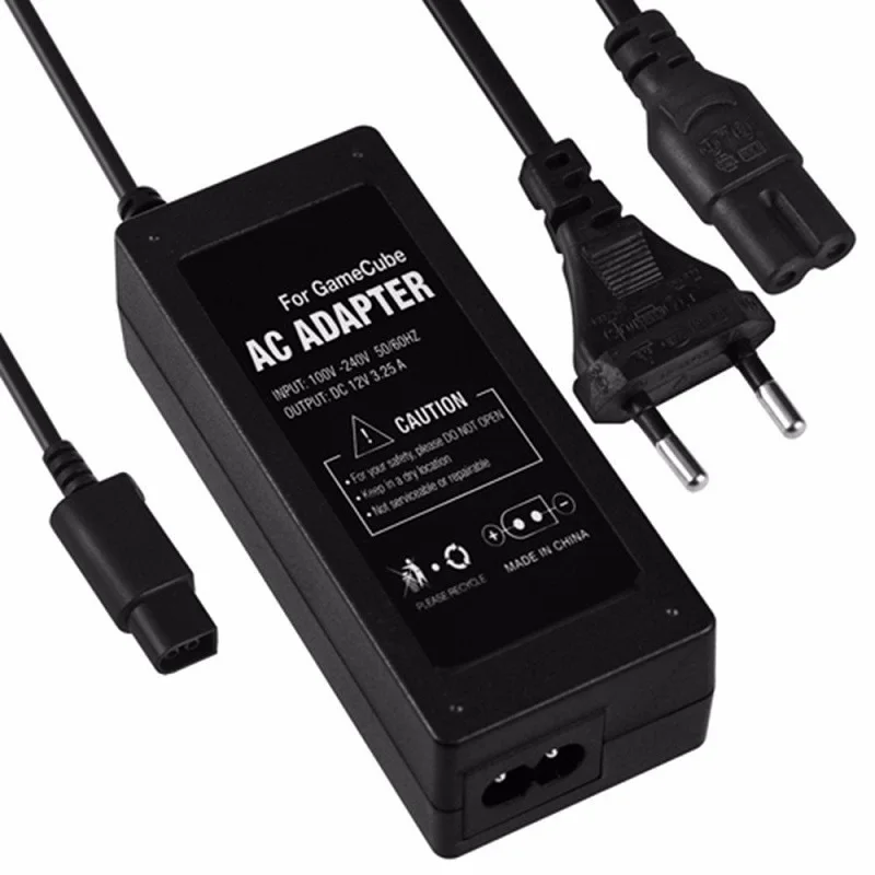 

Power Supply for nintendo for GameCube video game console made by third party factory AC/DC adapter 100-240V 60HZ 0.6A EU/US