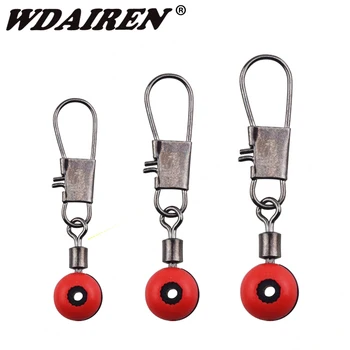 

50Pcs/lot Space Beans Fishing Connector Float Connector Rolling Swivel Fishing accessories Fishing Tackle Tool WD-031