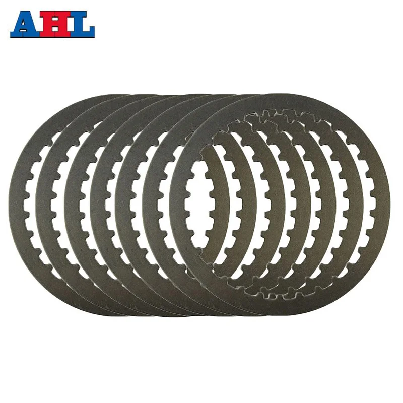 Motorcycle Yellow Clutch Plates & Steel Friction Plate For Harley XL883 2004-2008 XL1200 1200X48 SPORTSTER 1991-2011 XL 883 scooter clutch parts
