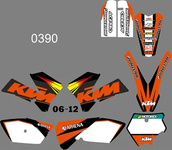 

0390 Motorcycle Team Graphic & Backgrounds Decal Stiker Kits for KTM SX85 2006 2007 2008 2009 2010 2011 2012