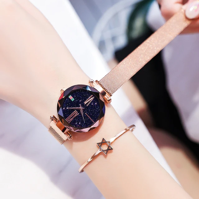 Watch Women Luxury Rose Gold Ladies Wrist Watches Starry Sky Magnetic Watch Wate Watch Women Luxury Rose Gold Ladies Wrist Watches Starry Sky Magnetic Watch Wate