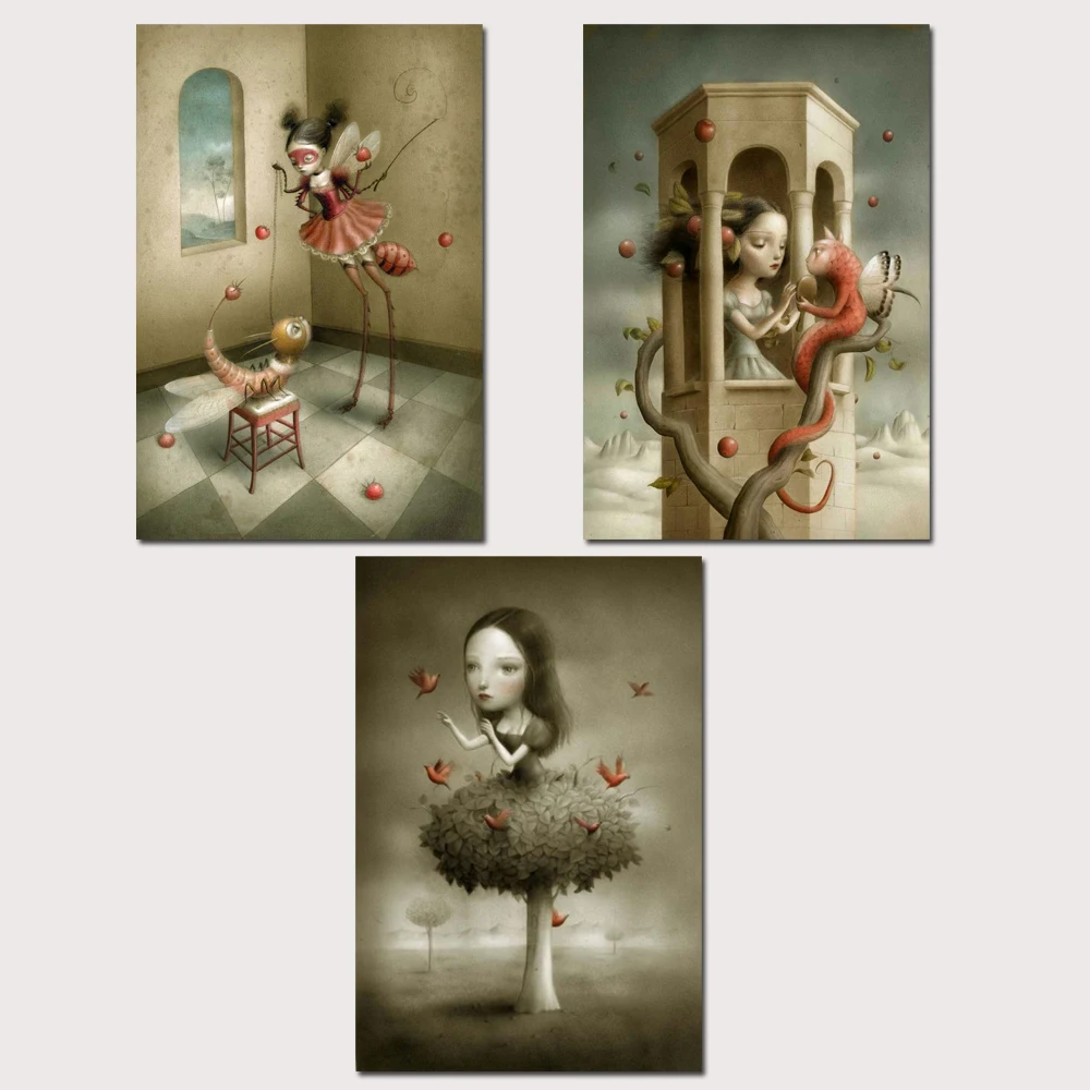 Абстрактный фотопостер Mark Ryden Pop с суперреализмом 1 панель Картина на холсте для