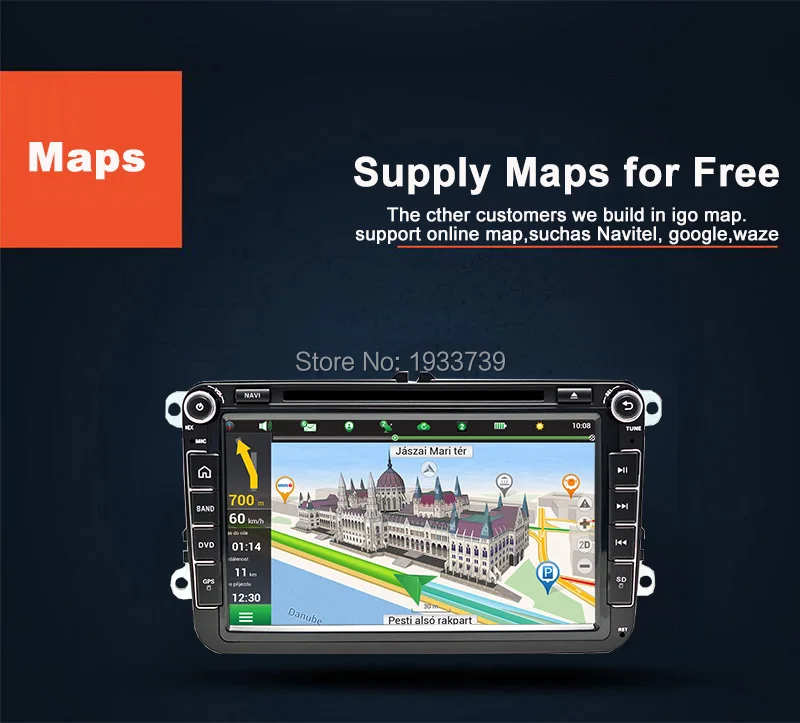 Cheap Funrover VW In Dash Car Stereo 8 "Car DVD GPS Navigation 2 din Car Radio CANBUS autoradio Bluetooth RDS WIFI OBD FM DVD for vw 15