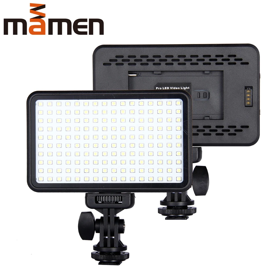 

MAMEN PAD160 6000K CRI90%+ LED Fill Light With Camera Mount and CT Filter for DSLR Camera Rotary switch on/off Stepless dimming
