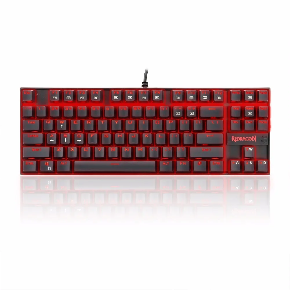 Redragon K552-BA Gaming Keyboard И Мышь, Мышь коврик комбо, светодиодный Механическая игровая клавиатура с подсветкой клавиш, 87 клавиш ПК игровая клавиатура