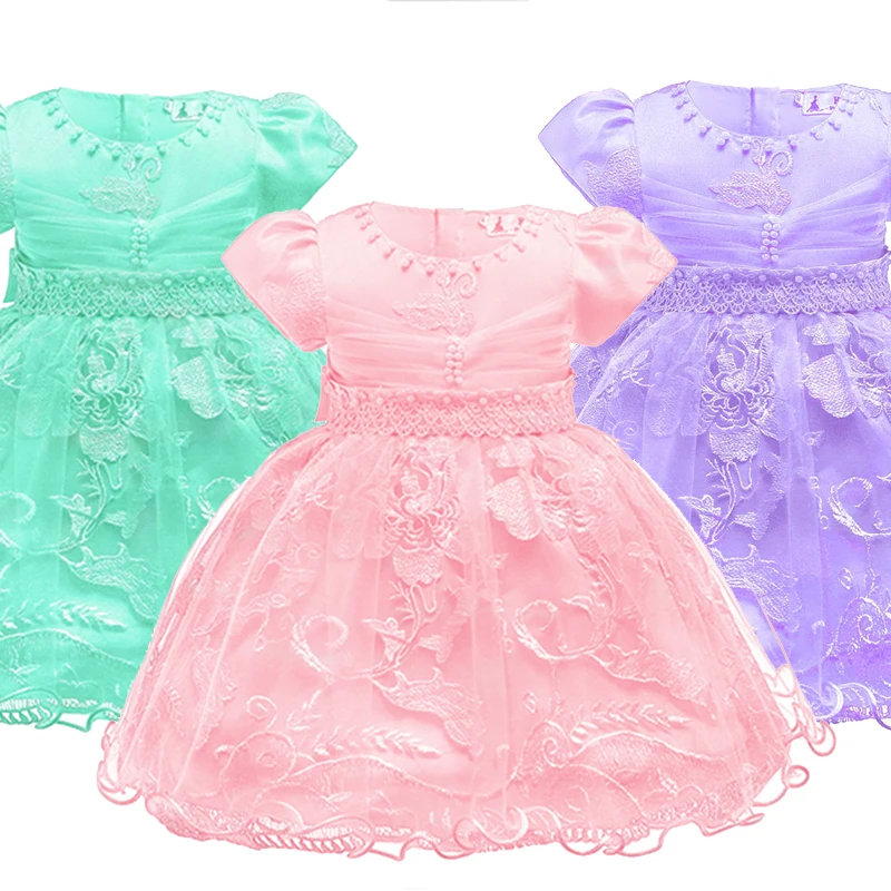 

Baby Dress Girls Christmas Gown Baptism Dresses for Girls 1st Year Birthday Party Wedding Baby Infant Bebes 2019