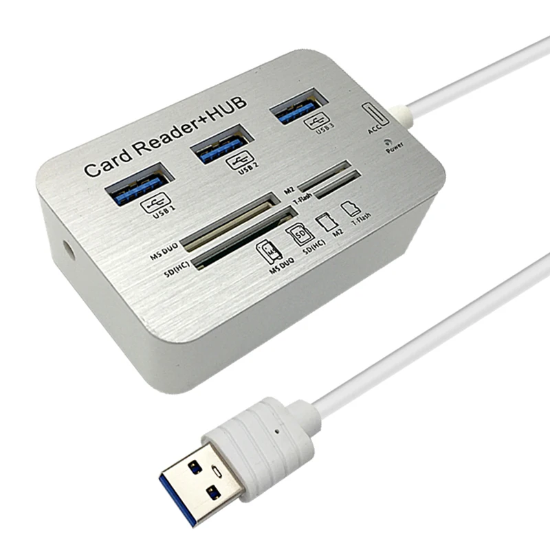 Usb 3 0/2 0 кардридер комбо многопортовый usb адаптер с SD/MMC/M2/MS Pro Duo порта концентратор