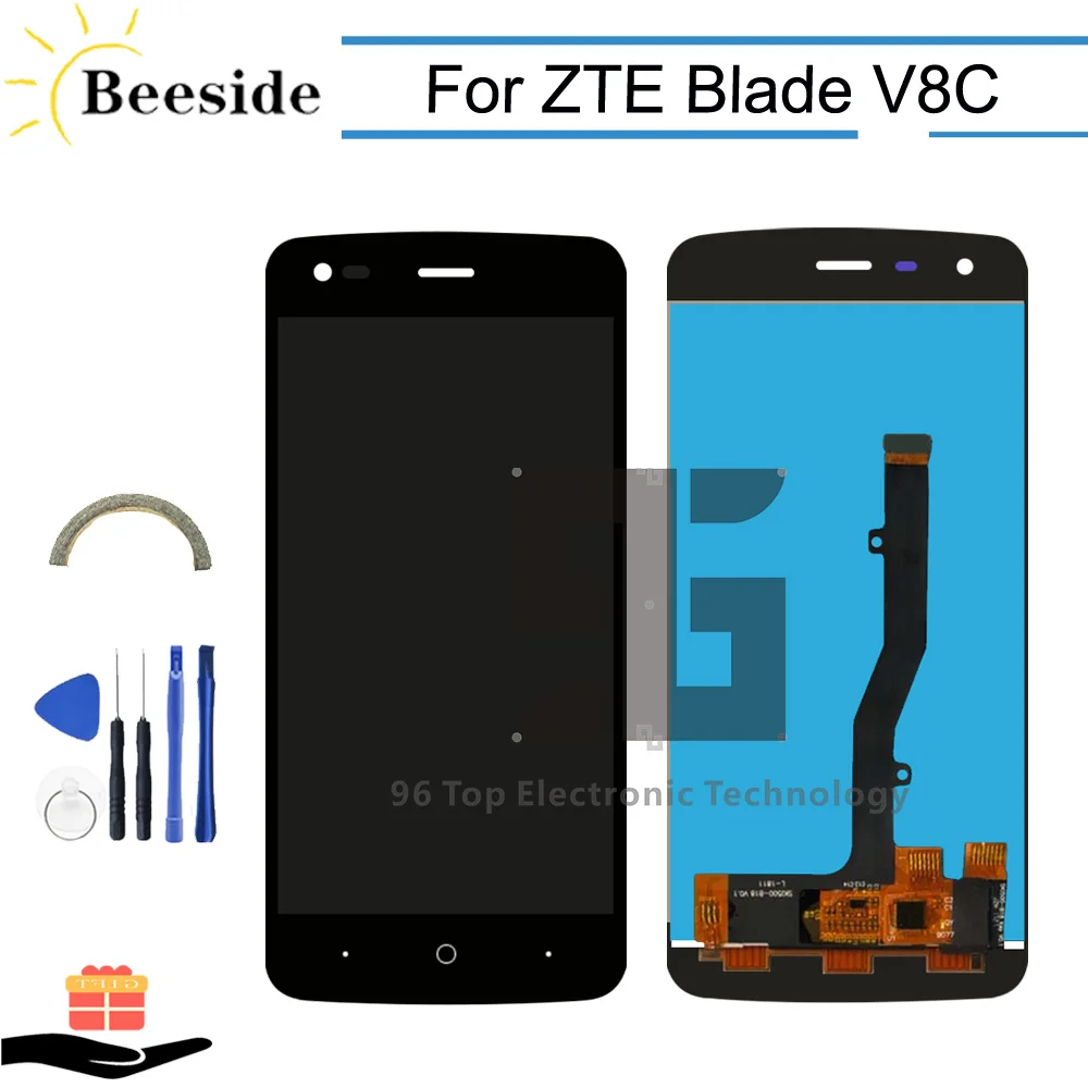 

AA+ Quality LCD 5.0'' For ZTE Blade V8C Dual SIM LCD Display Touch Screen Digitizer Assembly Replace Black / White