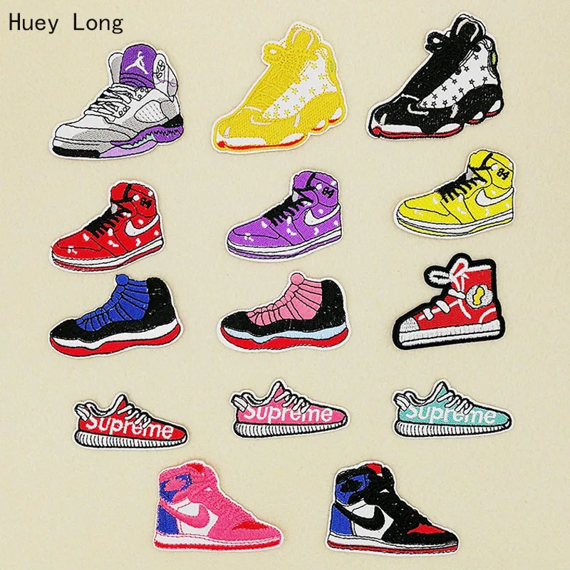 

AJ embroidery patch for small basketball shoes Clothing and trousers patch Fashion decoration accessories back rubber ironing