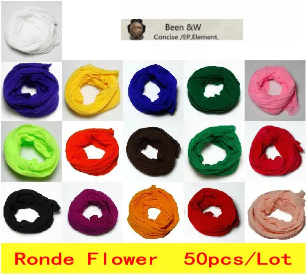 

New! 20 Colors Mesh Flowers,Materials wholesale SOLID COLOR Nylon Silk stockings flower For DIY Flower,50pcs/lot Free Shipping