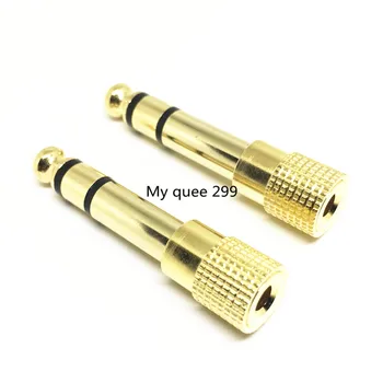 

50pcs 3.5mm Female to 6.35mm Male Stereo Audio Jack Converter Adapter