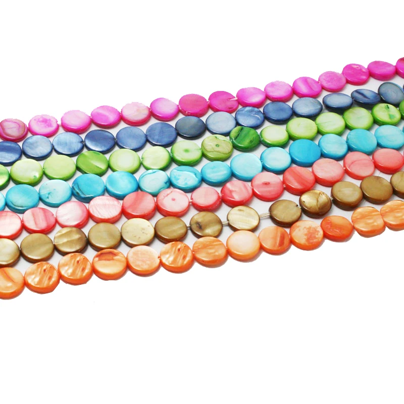 

Hot Sale 11mm Natural freshwater Bekaa round flat Multicolor 37CM/bar approx 33pcs Oval Bead fit DIY Bracelet Making