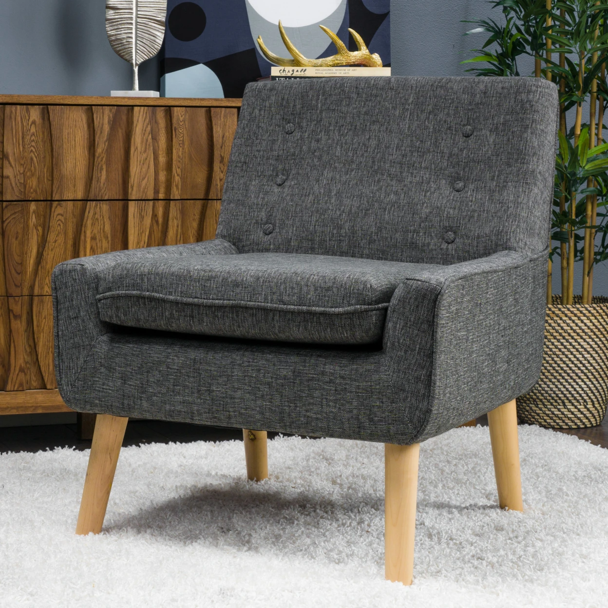 Brockston Mid Century Modern Accent Chair (2)