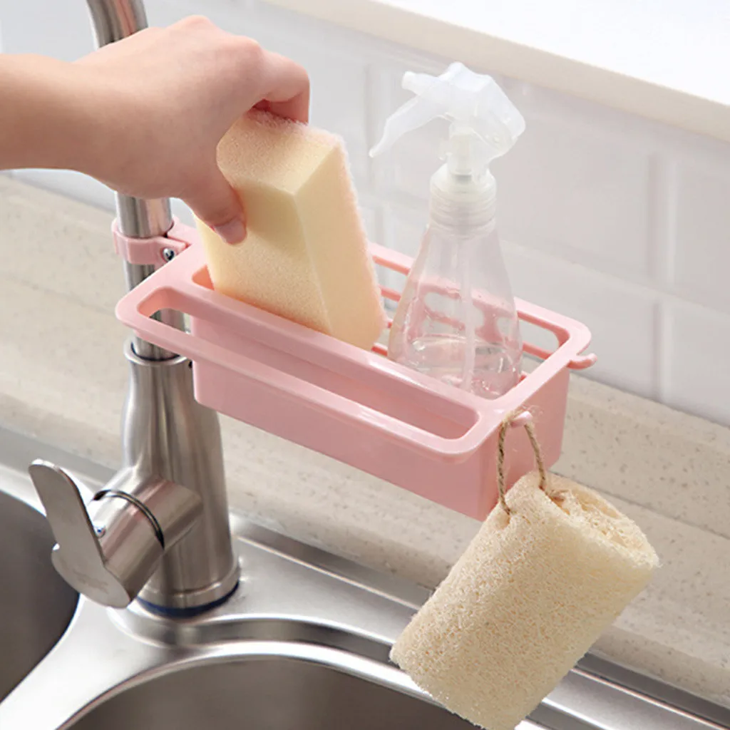 

NAIYUE Storage rack Household Faucet Clip Drain Rack Kitchen Sink Rag Bath Holder Soap Storage Box rangement multi-couche19jun20