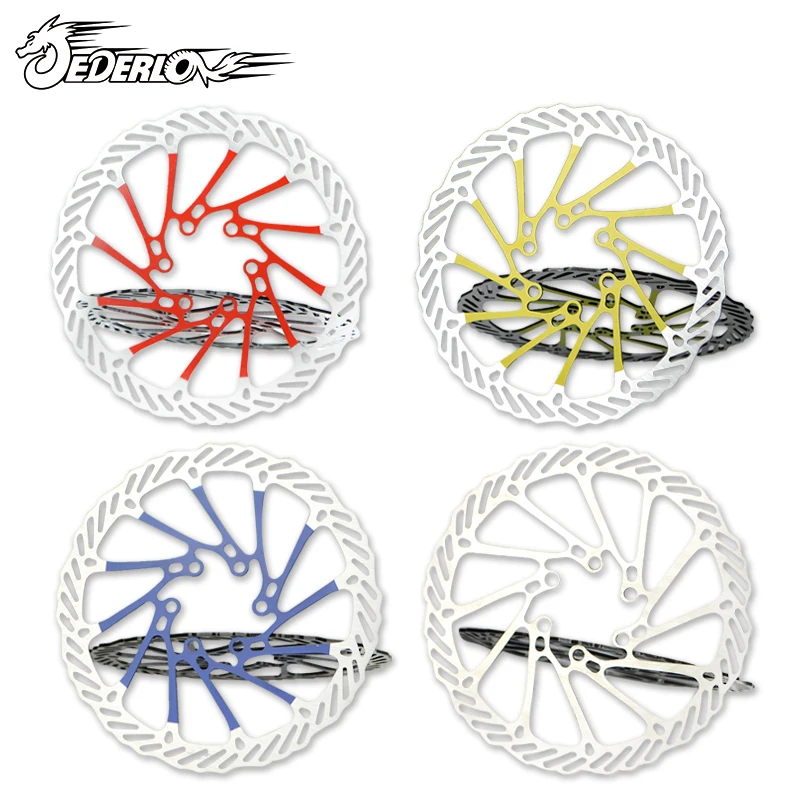 

JEDERLO Ultra-light Colorful Bicycle Hydraulic Disc Brake Rotors Road Racing Bike Brake Disc Diameter 160mm 6 Bolts Accessories