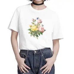 BGtomat красивая футболка с большими цветами женская летняя повседневная одежда модная футболка femme Оригинальная футболка Повседневная modis