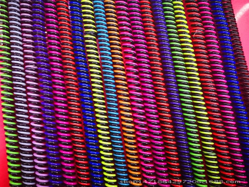 

100pcs/lot Colorful TPU spiral USB Charger Cable Protector for charging cables Cord organizer, Telephone line Length 50cm