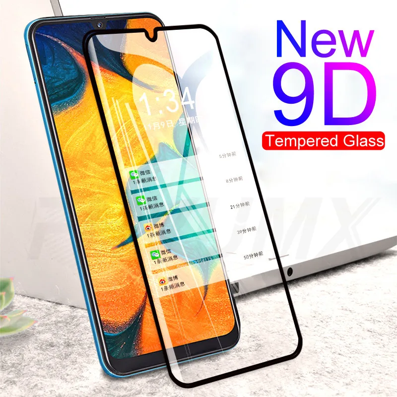 

9D Full Cover Tempered Glass For Samsung Galaxy A10 A20 A30 A40 A40s A50 A60 A70 A80 A90 A9 2018 Screen Protective Glass Film