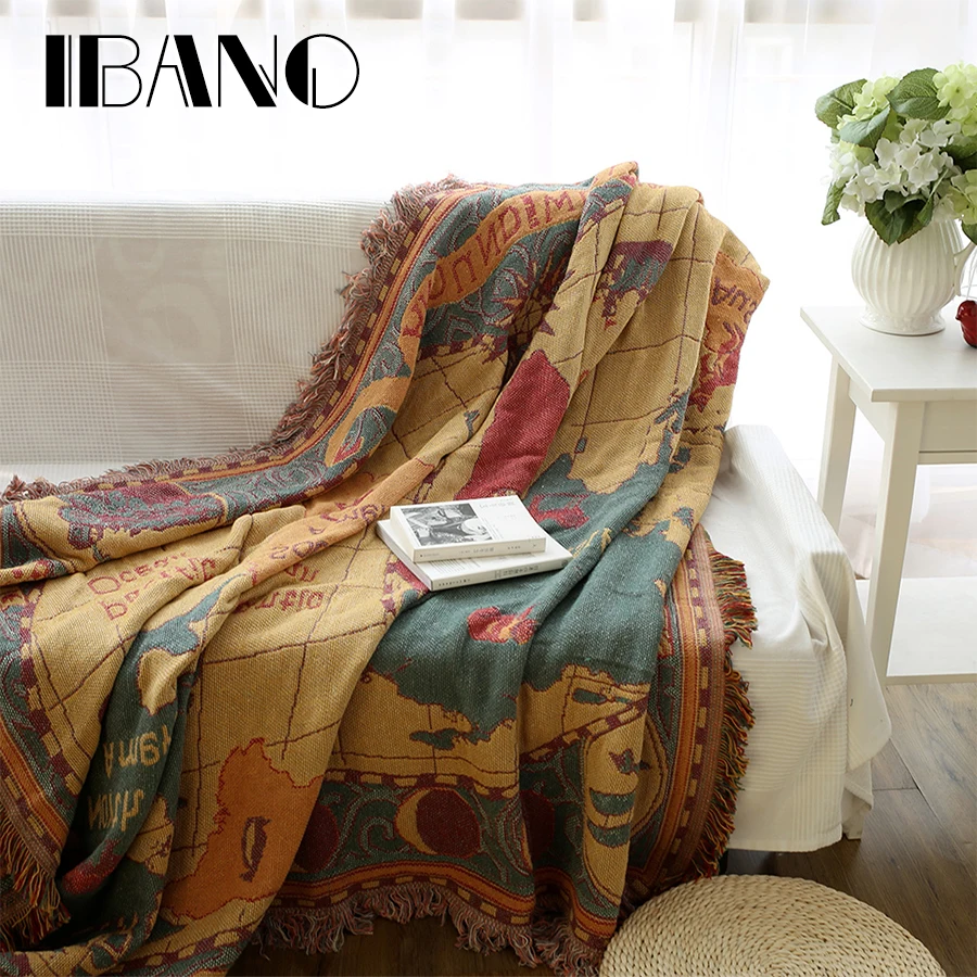 Ibano Cotton Sofa Cover Vintage Throw Blanket Home Decorative Beed Ibano Cotton Sofa Cover Vintage Throw Blanket Home Decorative Beed Sheet Floor Mat 180x230cm Thread With Tel In Blankets From Garden On
