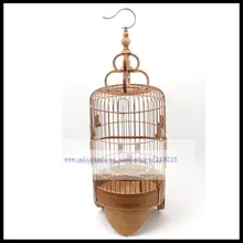 21.5cm Old bamboo handmade material prince birdcage yellow warbler Acacia embroidered eye birdcage 48 branches