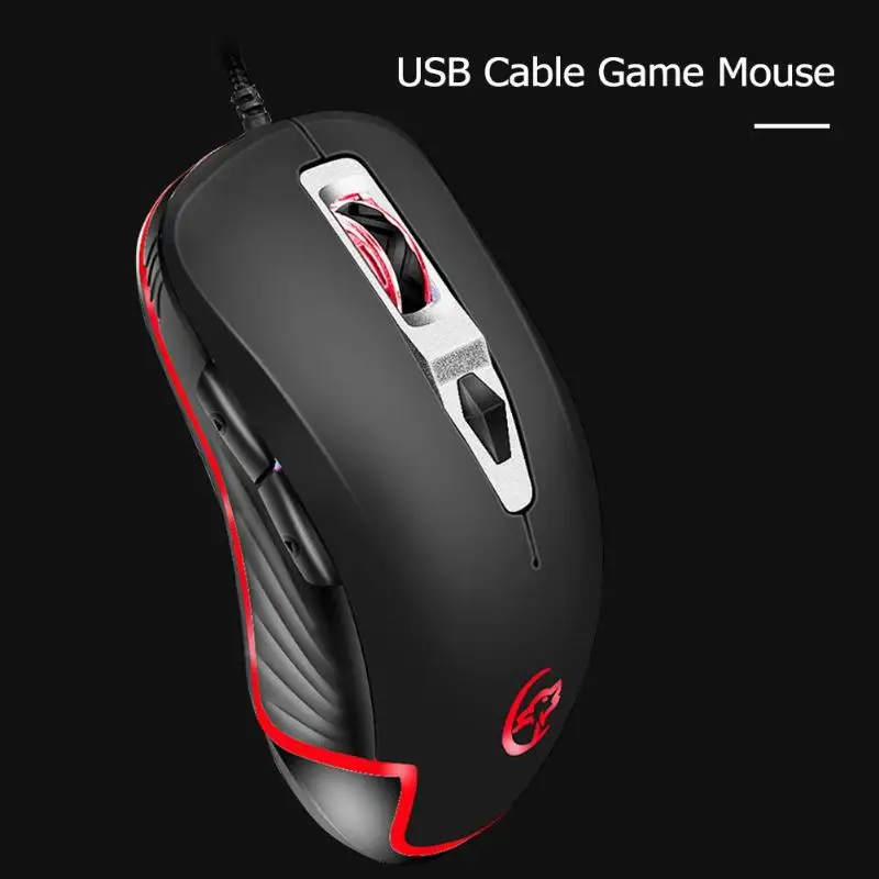 G818B USB Проводная оптическая мышь 3200 dpi Регулируемая эргономичная игровая мышь для ноутбука