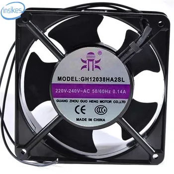 

GH12038HA2SL Oil Sleeve Bearing Axial Cooling Fan AC 220V-240V 0.14A 23W/21W 2900RPM 12038 12CM 120*120*38mm 2 Wires