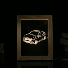 Haxiang оригинальная игрушечная 3D рама ночной свет светодиодный дерево искусство акриловая настольная лампа ЕС/штепсельная вилка американского стандарта отель Спальня освещение для домашнего декора