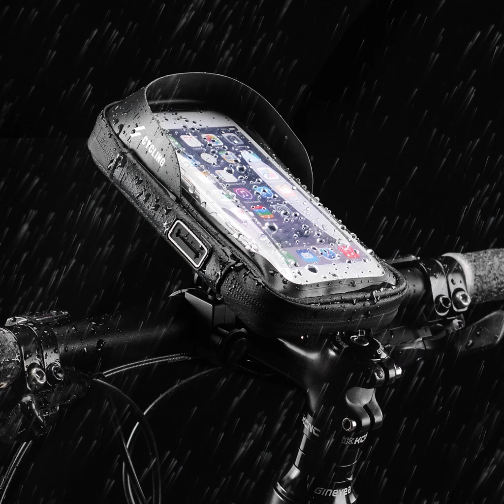 Perfeclan Waterproof Bike Phone Bag Pouch Frame Tube Bags Smartphones Holder Touch Screen Bicycle Phone Mount