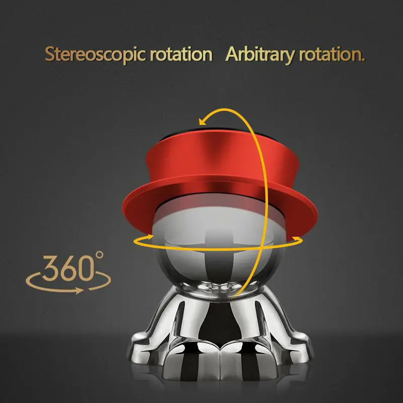 Универсальный магнитный автомобильный держатель в форме куклы, подставка для сотового телефона, вращение на 360 градусов, шляпа для телефона, gps, лидер продаж