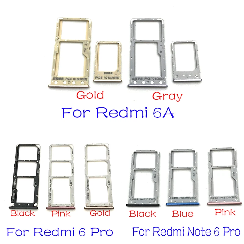 Sim Card Holder Tray Slot Holder Adapter For Xiaomi Redmi Note 5a