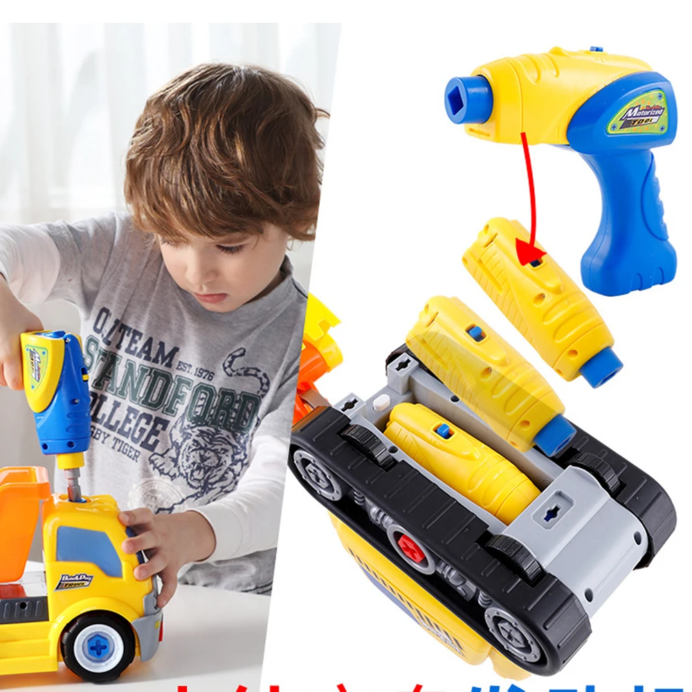 DIY Demontage Montage Auto Modell Bausteine Spielzeug Frühe Pädagogische für Kinder Kids Bau Fahrzeug Dicast Modell