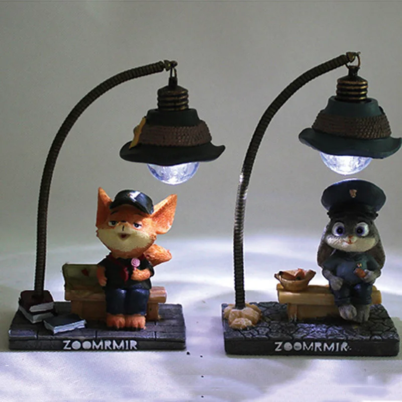 

2018 Best Gift Cartoon Zootopia Rabbit Led Night Light Creative Resin LED Book Reading Bedside Nightlights Girlfriend Lighting
