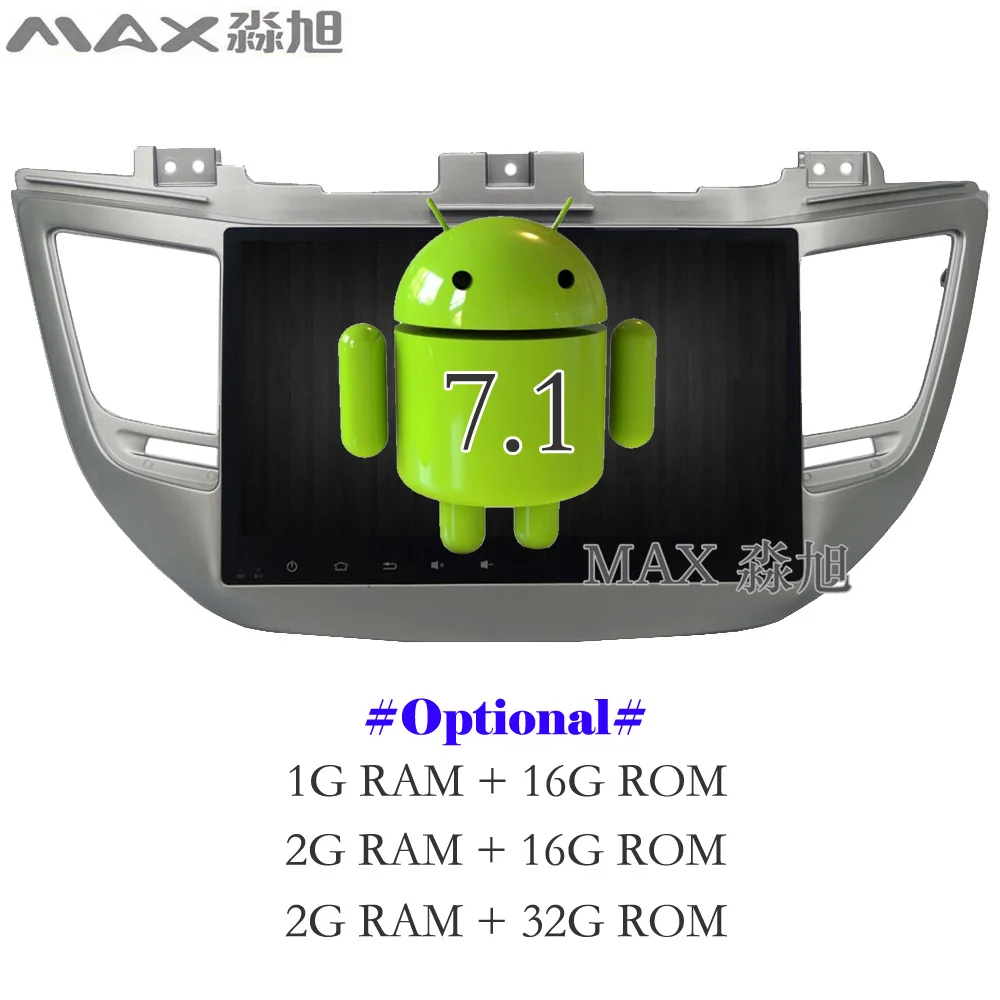 Clearance MAX Android 7.1.1 Silvery Frame For Hyundai Tucson/IX35 Car Radio GPS Navigation System Bluetooth call/music WIFI SWC free map 1